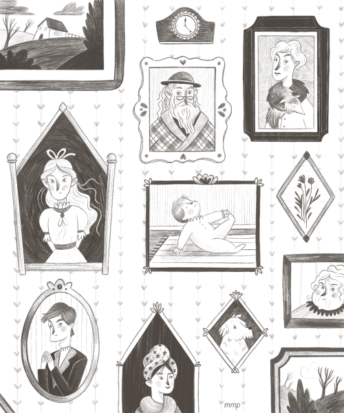 &bdquo;Ahnengalerie&ldquo; &ndash; Illustration von Marie Moka-Petersen