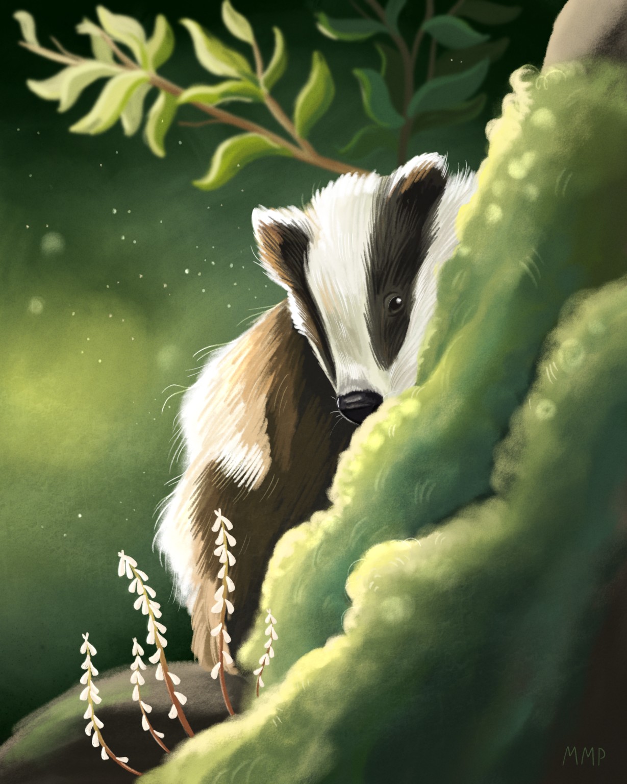 Dachs-Illustration von Marie Moka-Petersen